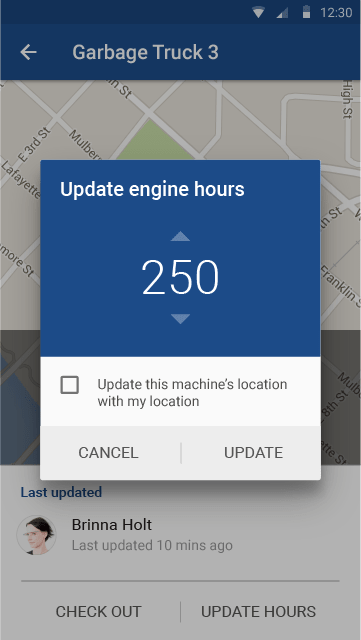 1Fleet report engine hours & location